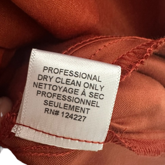 Misa Los Angeles Burnt Orange Satin Long Sleeve Mini Dress Women XS Small Medium - Picture 12 of 12